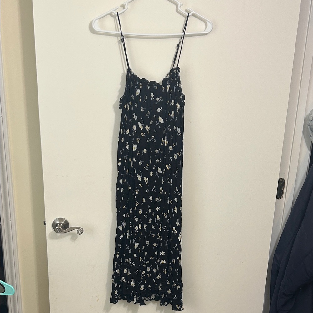 Floral Black Dress
